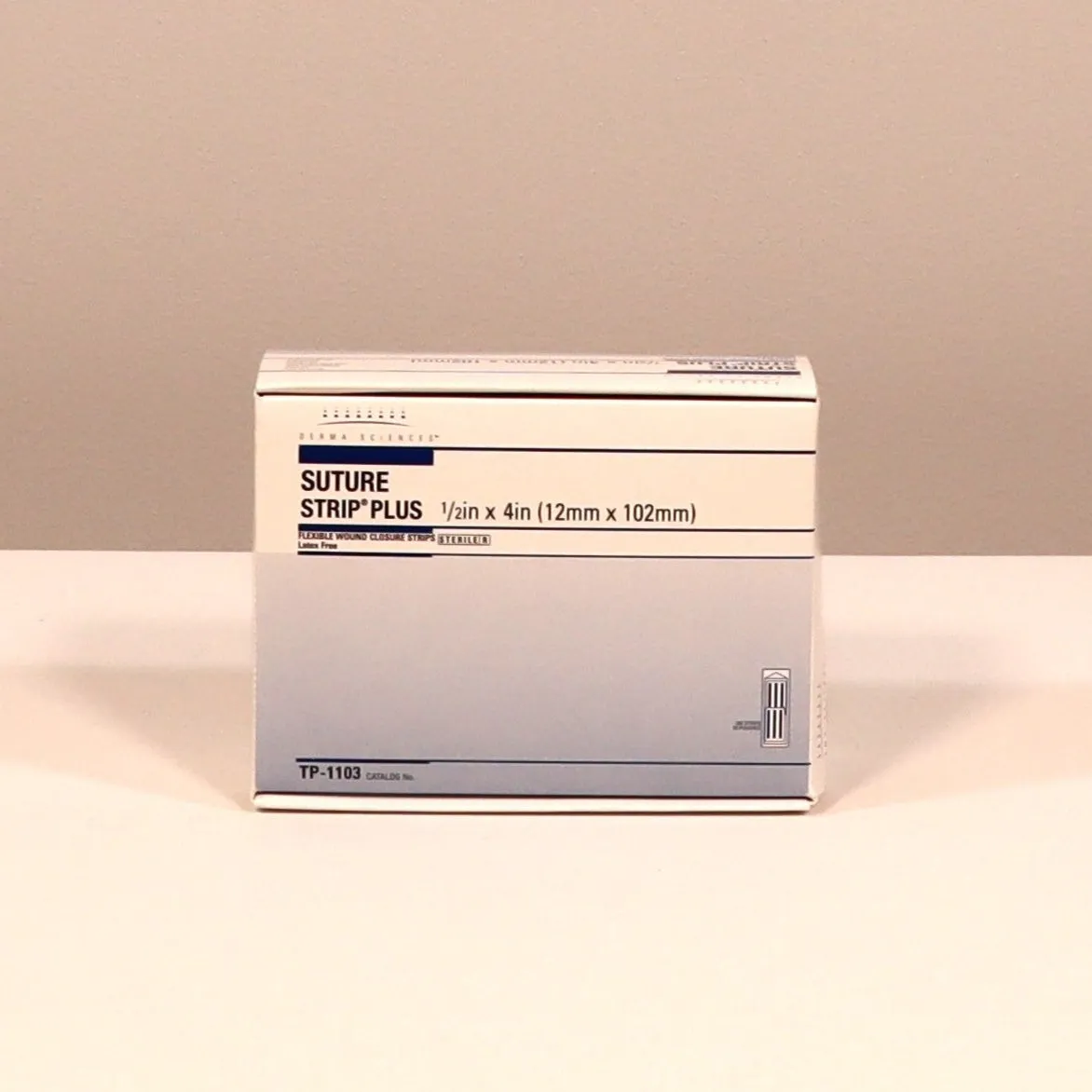Suture Strip Plus — Suture Strip Plus TP-1103 kutu önyüzü, 12 mm x 102 mm